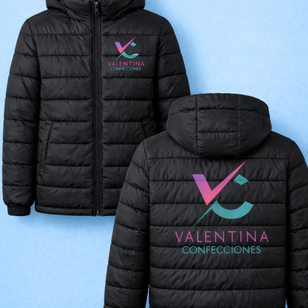 CAMPERA INFLABLE C/ CAPUCHA BORDADA